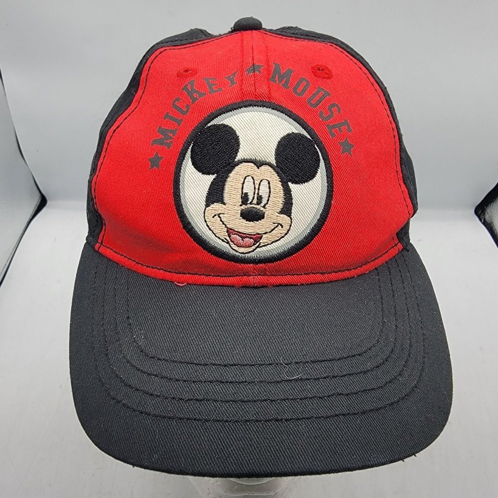 Disney Micky Mouse Adults Unisex Red Black Adjustable Streetwear Hat